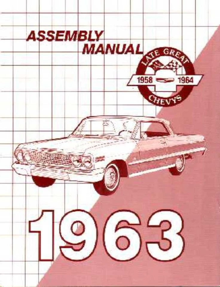 1963 Chevrolet Balaire Biscayne Impala Assembly Manual Instructions Illustration