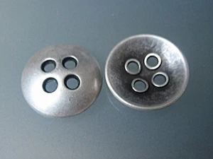 5x Bonitos Botones De Metal - Plata Vieja - 15mm #09 - Imagen 1 de 1
