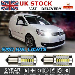 FOR VW CADDY DRL  LED XENON BRIGHT WHITE DAYTIME RUNNING LIGHT BULBS UPGRADE