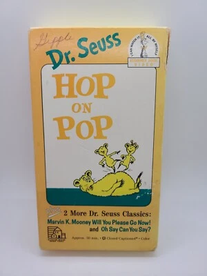 Dr. Seuss Hop on Pop RARE VHS 1989 Random House Home Video Beginner Book TESTED - Image 1 of 4