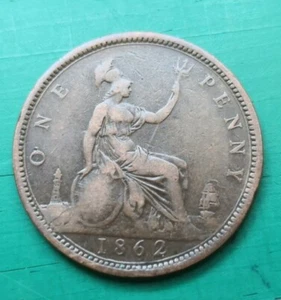 1862 Victoria bun penny Freeman 39 #656 - Imagen 1 de 2