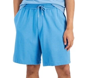 Armani Exchange Men's Logo Drawstring Sweat Shorts Niagara Blue/White - NWT $90 - Picture 1 of 4