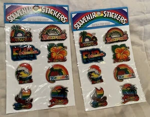 Hawaii Souvenir Puffy Aufkleber Vintage NEU 2 Stück - Bild 1 von 3