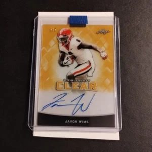 #1/1 Javon Wims Gold Rookie Acetate Auto 2018 Leaf Trinity Georgia Autograph - Picture 1 of 2