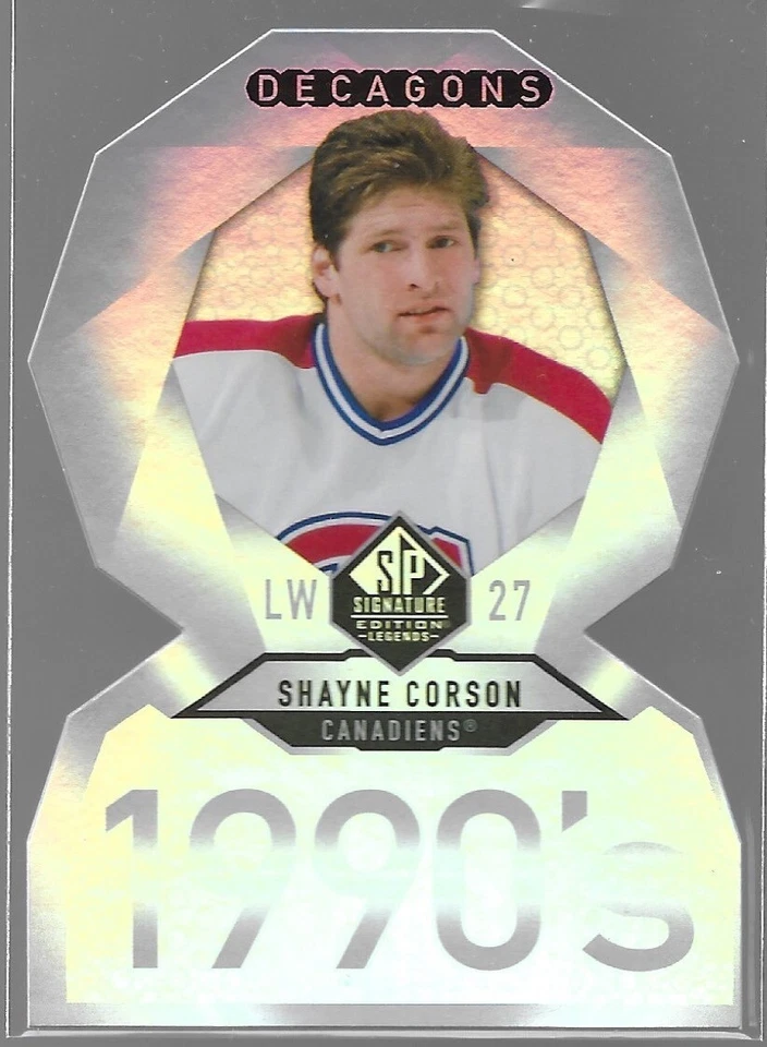 2020-21 Shayne Corson SP Signature Edition Legends Decagons 1990's #DC-60 - Image 1 of 1