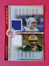 PEYTON MANNING BRETT FAVRE 2005 REFLECTIONS DUAL JERSEY PATCH! COLTS PACKERS