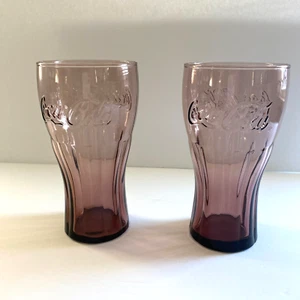 Coca Cola Gläser Lila Amethyst 16 oz McDonalds Vintage 2er Set - Bild 1 von 6