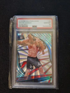 2022 Revolution WWE Brock Lesnar Sunburst Parallel #'d 73/99 PSA 10 Gem Mint - Picture 1 of 4
