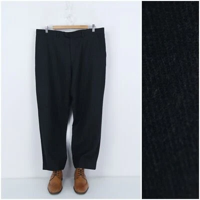 Pantalones de vestir para hombre 38 cintura 28 pierna MARKS&SPENCER gris lana pantalones pantalones Foto 1 de 4