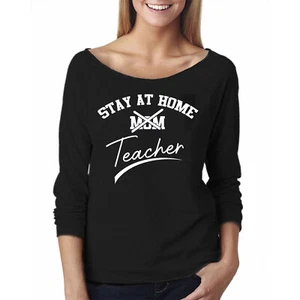Schulterfreies 3/4-Top für Damen Lehrer French Terry - Bild 1 von 4