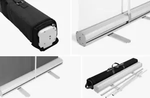 33" x 81" Aluminium einziehbar Roll Up Banner Ständer Set 6er Pack (NUR STÄNDER!) - Bild 1 von 7