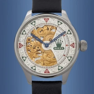 ROLEX 48mm Marriage Watch Vintage 1944 Mechanical Timepiece Pocket Movement - Picture 1 of 6