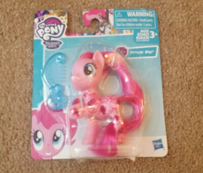 Boneco My Little Pony Friendship Is Magic Pinkie Pie 3,5" Glitter com Pente NOVO - Imagem 1 de 2