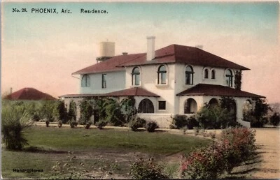 Hand-Colored Postcard – No. 28 Phoenix Residence – Phoenix, Arizona - Image 1 of 2
