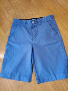 Crown & Ivy Boys Size 18  Flat Zip Front, 4 Pockets,  Motion Flex Blue Shorts - Picture 1 of 7