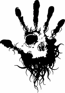 Hand Skull Tribal Eye Fingers Car Truck Window Laptop Vinyl Decal Sticker - Picture 1 of 2