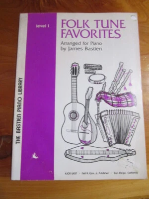 BOOK MUSIC FOLK TUNE FAVORITES LEVEL 1 FOR PIANO   GREAT   ** MUST SEE *** - Image 1 of 2