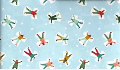 Hallmark Wrapping Paper Christmas Snow Angels Lt Blue 22.5 sq ft Roll Holiday - Image 1 of 4
