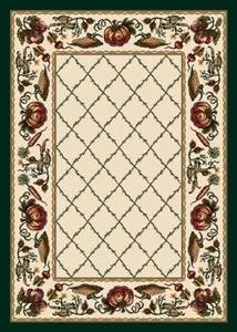 4x6 Milliken Cornucopia Opal Emerald Thanksgiving Area Rug - Approx 3'10"x5'4" - Picture 1 of 1