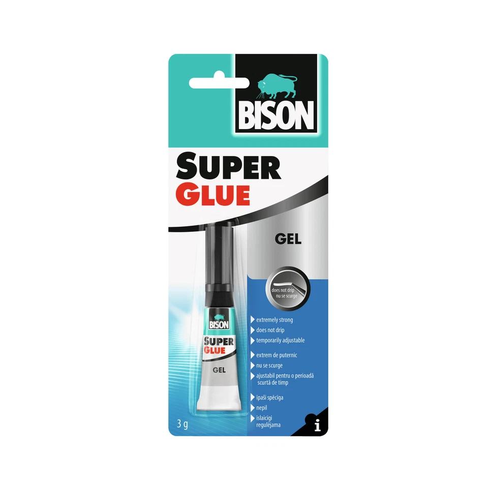 2 x 6305573 Bison Super Colla Istantaneo Universale Adesivo 3g Gel - Immagine 1 di 1
