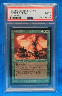 1994 MAGIC THE GATHERING - MTG - HORNET COBRA PSA 9 MINT # 100491037  LEGENDS - Image 1 of 2