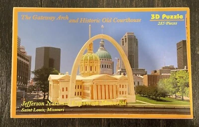 PUZZLE 3D Arco Porta e VECCHIO PALAZZO DI GIUSTIZIA JEFFERSON MEMORIAL Artigianale Legno - Immagine 1 di 4