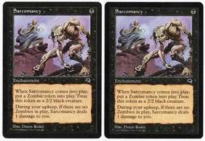 Sarcomancy x2 2x 1997 Tempest RESERVED LIST Black Rare Enchantment MTG LP AZ1 - Picture 1 of 2