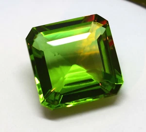 20.65 Ct Certified Natural Color Changing Alexandrite Asscher Cut Loose Gemstone - Picture 1 of 7