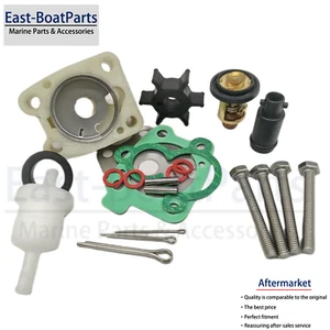 Service Parts Kit Impeller filter Thermostat Yamaha Outboard 4 5 6HP F4B F5A F6C - Picture 1 of 6