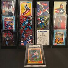 Marvel Captain America Character Trading Card Lot w/ Inserts, SGC
