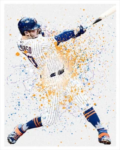 Pete Alonso Splatter Kunst Poster Druck - Bild 1 von 1