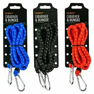 CINGHIA BUNGEE ELASTICA RESISTENTE 150 cm 60" moschettone cravatta elastica clip/corda/ganci - Foto 1 di 4