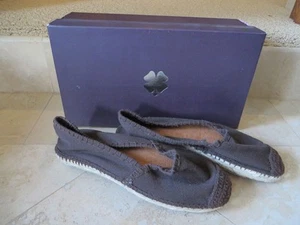 Lucky Brand Damen braun Canvas Espadrilles Jutebesatz neu im Karton fällt klein aus 6-7 - Bild 1 von 7
