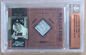 Prime Cuts MLB Icons 2004 material #MLB16 Warren Spahn Jsy #3/50 - Imagen 1 de 2
