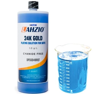 Eco-friendly 24k Color Gold Plating Solution for Bath Plating 1 Quart 32 Oz - Picture 1 of 8