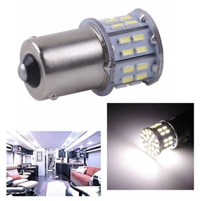 White LED Tail Turn Signal Light Bulb Indicator Lamp 50SMD 1156 BA15S 50SMD - Image 1 of 4