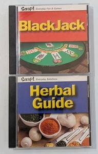 Lot 2 SNAP! Blackjack and Herbal Guide PC Games CD-ROM Informative Tropics Ent. - Picture 1 of 9
