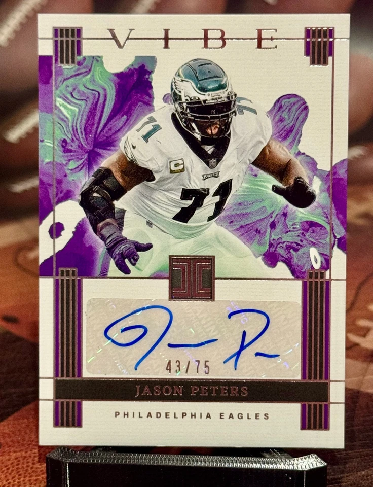 Panini Impeccable Jason Peters Vibe Signatures 43/75 Philadelphia Eagles 2025 Foto 1 de 2