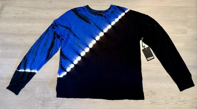 Pijama PJ Salvage Pequeño Azul Cobalto Negro Salón Top Tie Dye Suave Nuevo con Etiquetas #PQ6 Foto 1 de 4