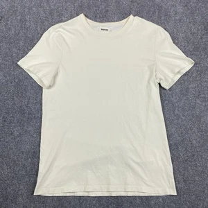 Camiseta Taylor Stitch Para Hombre 42 (M/L) Cuello Redondo Blanca SS Informal Algodón Orgánico - Imagen 1 de 10