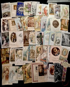Rare Joli Lot 50 Images Pieuses Ancienne Religieux French Antique FA-1000 - Photo 1/6
