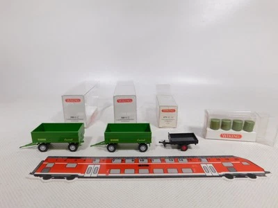 4X Wiking H0 1:87 Modello 388 879 Rimorchio 016 Rotoballe Mint+Box #DP495-0,5 - Immagine 1 di 4