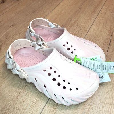 NUEVO Zuecos Crocs Echo Mármol Cuarzo Zapatos 208454-6WS Unisex Talla m6 / w8 NUEVO Foto 1 de 4