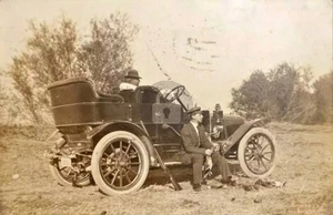 Kings River CA California Duck Hunters in Car c1908 RPPC Photo Postcard COPY - Picture 1 of 2