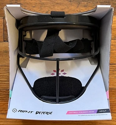 🔥 Brand New RIP-IT Defense Softball Adult Fielder's Face Mask Black 🔥 - Image 1 of 2