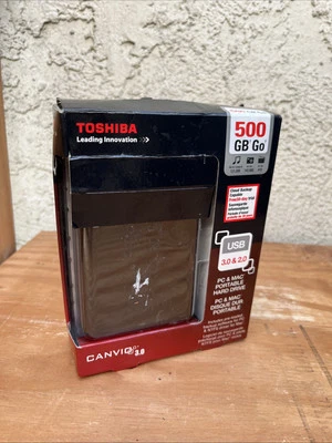 Toshiba Canvio 500GB USB 3.0 External Hard Drive HDD Open Box - Image 1 of 4