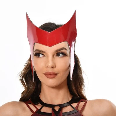 Máscara de bruja Maximoff Juegos con disfraces Máscaras de PU Prendas para la cabeza Fiesta de Halloween Rojo Prendas para la cabeza Accesorios Foto 1 de 4