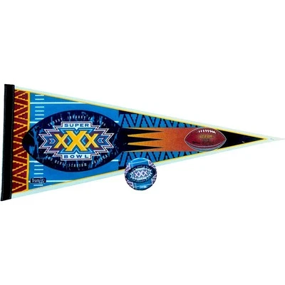 Super Bowl XXX 1996 Dallas Cowboys v Pittsburgh Steelers Pennant & Pin - Image 1 of 4
