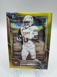 DeAndre Moore Jr /350 - Texas WR - 2025 Bowman Chrome U #183 Yellow - Picture 1 of 1