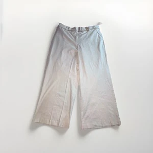 Lane Bryant Dress Pants 18R White Wide Leg Trousers Linen Blend NWT Belt Pockets - Picture 1 of 4